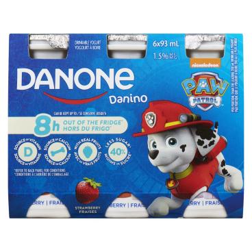 Danino Strawberry Drinkable Yogurt 1.5% M.F. 6x93ml