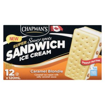 Chapman's Super Saucy Points Blondie Ice Cream Sandwiches 12x120ml