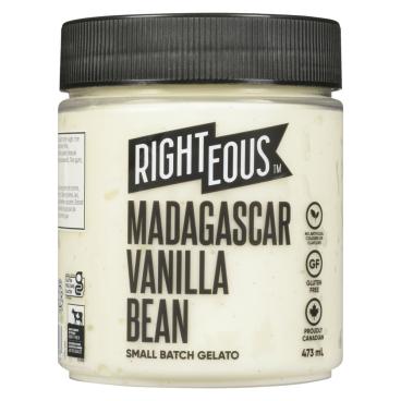 Righteous Madagascar Vanilla Bean Gelato 473ml