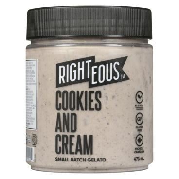 Righteous Cookies & Cream Gelato 473ml