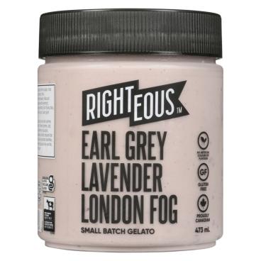 Righteous Earl Grey Lavender London Fog Gelato 473ml