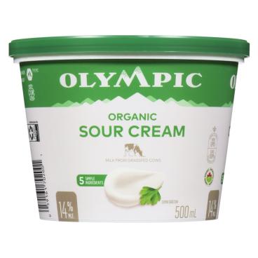 Olympic Organic Grass Fed Sour Cream 14% M.F. 500ml
