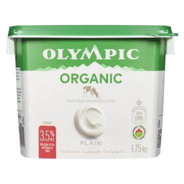 Olympic Organic Plain Balkan-Style Yogurt 3.5% M.F. 1.75kg