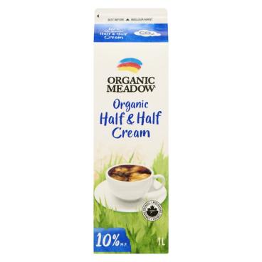 Organic Meadow Organic Half & Half Cream 10% M.F. 1L
