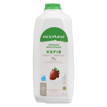 Olympic Organic Probiotic Grassfed Strawberry Kefir 1% M.F. 2L