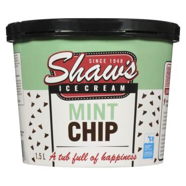 Shaw's Ice Cream Mint Chip Ice Cream 1.5L