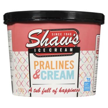 Shaw's Ice Cream Pralines & Cream Ice Cream 1.5L