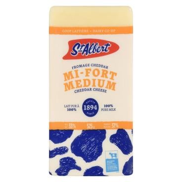St-Albert Medium White Cheddar 525g