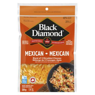 Black Diamond Shredded Mexican Cheese Blend 320g