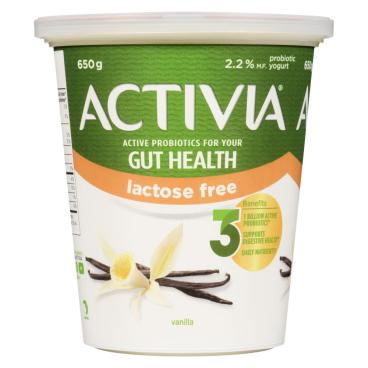 Activia Vanilla Lactose Free Probiotic Yogurt 650g