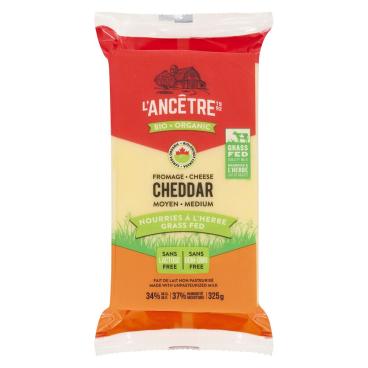 L'Ancêtre Organic Grass Fed Medium Cheddar 325g