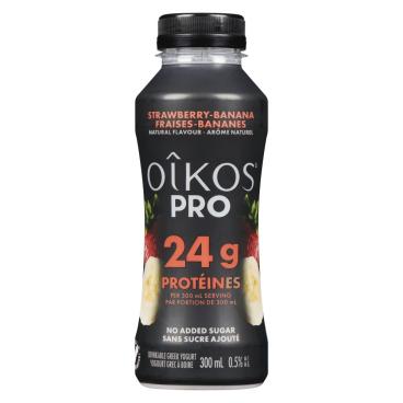 Oîkos Pro Strawberry-Banana Drinkable Greek Yogurt 0.5% M.F. 300ml
