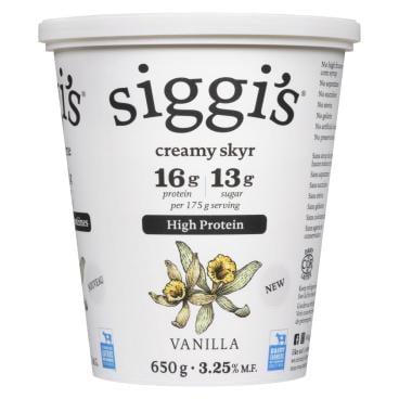 Siggi's Skyr Yogurt Vanilla 3.25% M.F. 650g