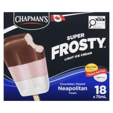 Chapman's Chocolatey Dipped Neapolitan Treats Ice Cream Bars 18x75ml