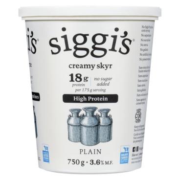 Siggi's Skyr Yogurt Plain 3.6% M.F. 750g