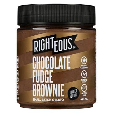 Righteous Chocolate Fudge Brownie Gelato 473ml