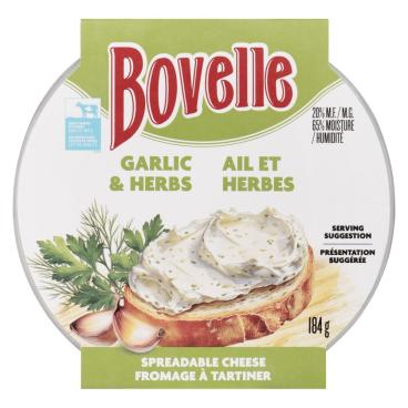 Bovelle Garlic & Herbs Spreadable Cheese 184g