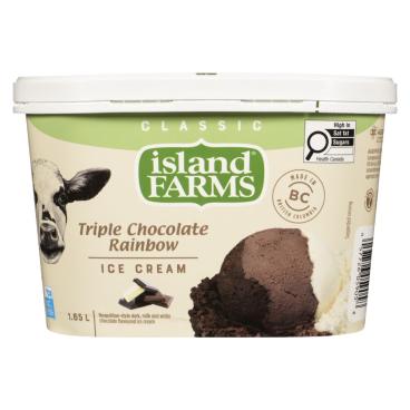 Island Farms Classic Triple Chocolate Rainbow Ice Cream 1.65L