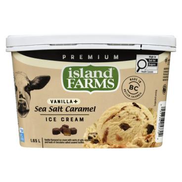 Island Farms Vanilla+ Sea Salt Caramel Premium Ice Cream 1.65L