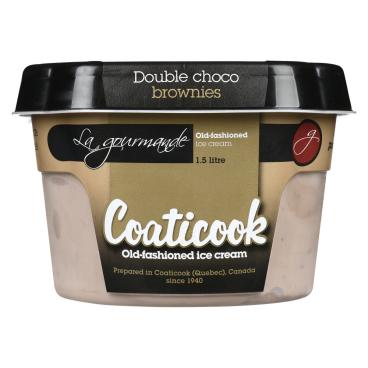 Coaticook Double Chocolate Brownies Old-Fashioned Ice Cream 1.5L