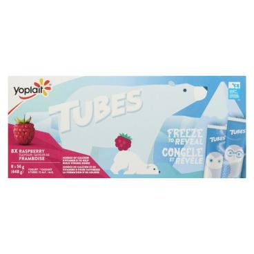 Yoplait Tubes Tubes Raspberry Yogurt 1% M.F. 8x56g