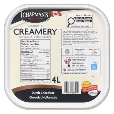 Chapman's Dutch Chocolate Ice Cream 4L