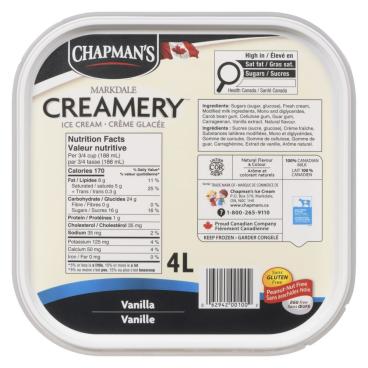 Chapman's Vanilla Ice Cream 4L