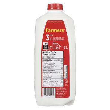 Farmers Homogenized Milk 3.25% M.F. 2L