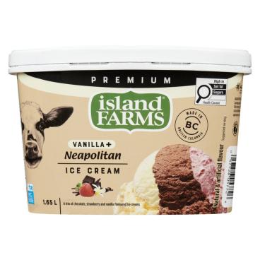 Island Farms Vanilla+ Neapolitan Premium Ice Cream 1.65L