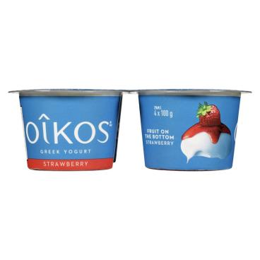 Oîkos Strawberry Greek Yogurt 2% M.F. 4x100g