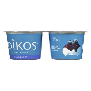 Oîkos Blueberry Greek Yogurt 2% M.F. 4x100g