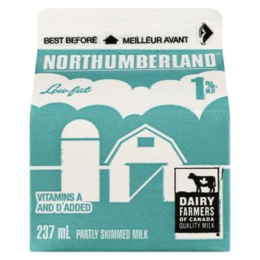 Northumberland Partly Skimmed Milk 1% M.F. 237ml