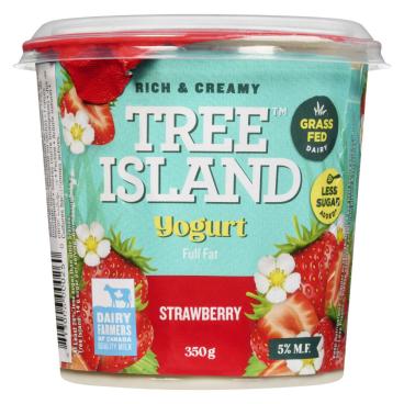 Tree Island Gourmet Yogurt Grass-Fed Strawberry Yogurt 5% M.F. 350g
