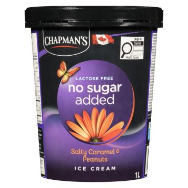 Chapman's No Sugar Added Lactose Free Salty Caramel & Peanuts Ice Cream 1L