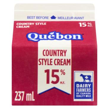 Québon Country Style Cream 15% M.F. 237ml