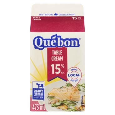 Québon Table Cream 15% M.F. 473ml