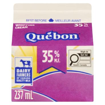 Québon Whipping Cream 35% M.F. 237ml