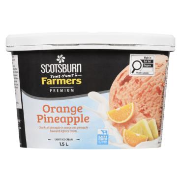 Scotsburn Joins Farmers Orange Pineapple Premium Light Ice Cream 1.5L