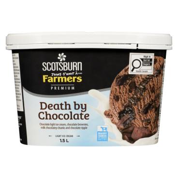 Scotsburn Joins Farmers Death By Chocolate Premium Light Ice Cream 1.5L