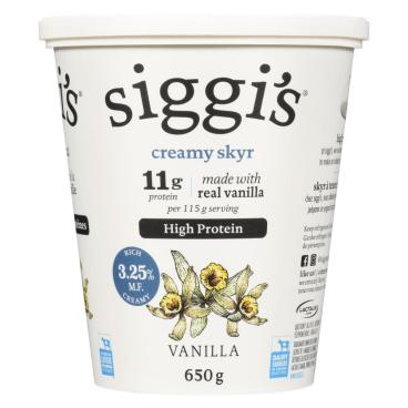 Siggi's Skyr Yogurt Vanilla 3.25% M.F. 650g