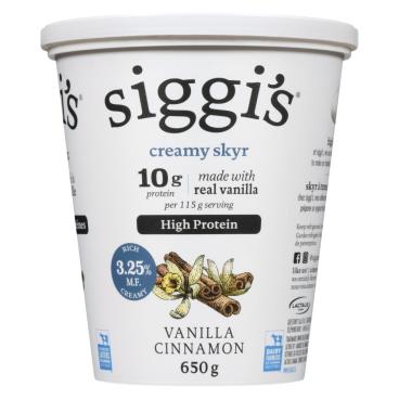 Siggi's Skyr Yogurt Vanilla Cinnamon 3.25% M.F. 650g