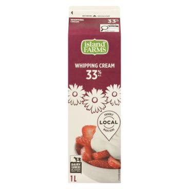 Island Farms Whipping Cream 33% M.F. 1L