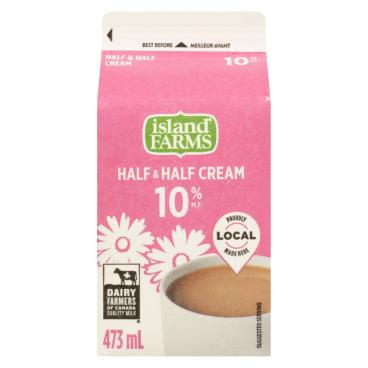 Island Farms Half & Half Cream 10% M.G. 473ml