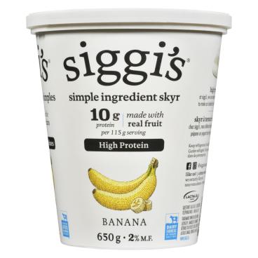 Siggi's Skyr Yogurt Banana 2% M.F. 650g