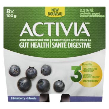 Activia Blueberry Probiotic Yogurt 8x100g