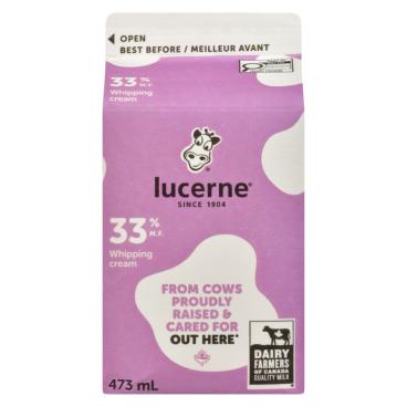 Lucerne Whipping Cream 33% M.F. 473ml