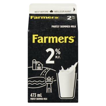 Farmers Partly Skimmed Milk 2% M.F. 473ml