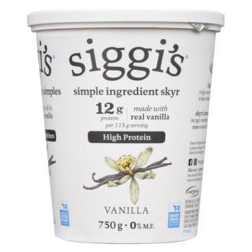 Siggi's Skyr Yogurt Vanilla 0% M.F. 750g
