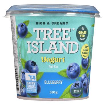 Tree Island Gourmet Yogurt Grass-Fed Blueberry Yogurt 5% M.F. 350g
