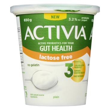 Activia Lactose Free Plain Probiotic Yogurt 650g